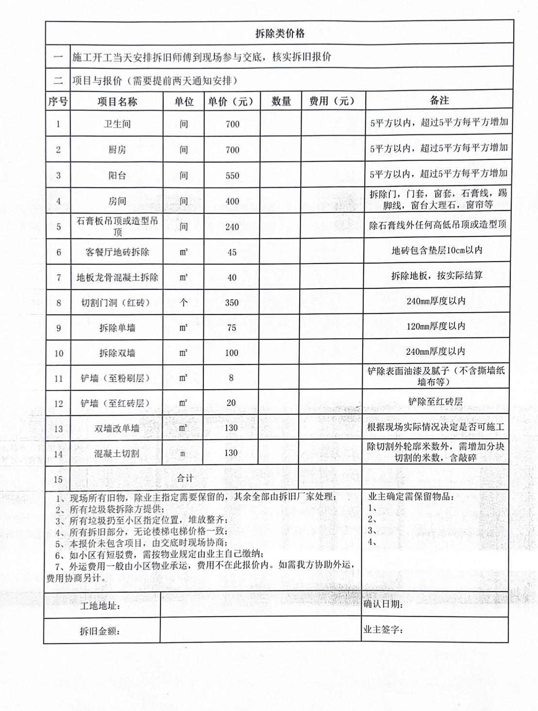 墻面拆除多少錢一平方？裝修砸墻怎么收費(fèi)
